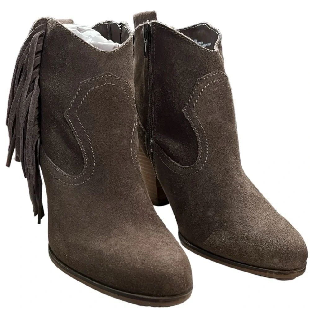 Steve Madden Ohio Western Suede Fringe Bootie Size 9M